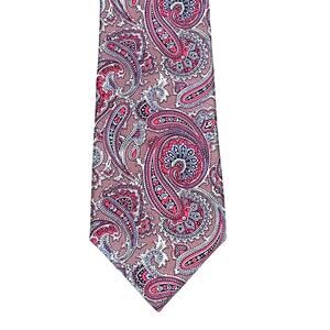 Vintage Andhurst Red Blue Paisley Silk Tie, Made in USA, 58"